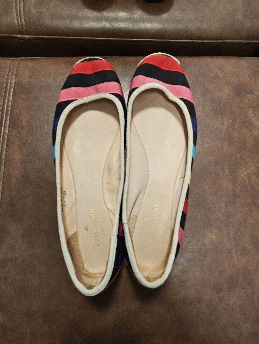 Kate Spade Multicolor Striped Canvas Espadrilles